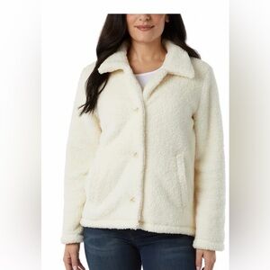 32 Degrees Women's Cozy Fleece Button Front Jacket XL